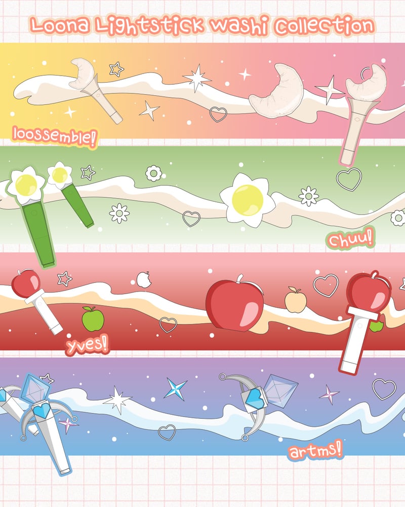 Image of (PREORDER) Loona Lightstick Washi Collection