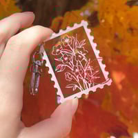 Floral Stamp Keychain
