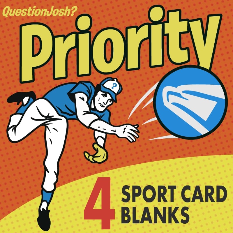 Image of '75 Priority Sport Card - Sticker Blanks