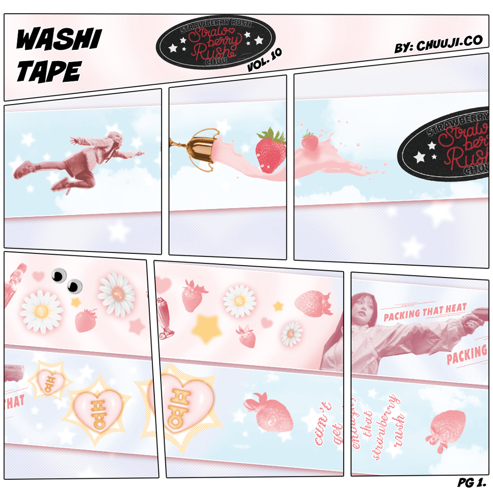 Image of (PREORDER) Chuu - Strawberry Rush Washi Tape!