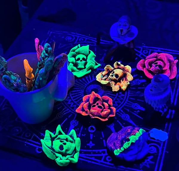 Image of Neon Skull Flowers!!!