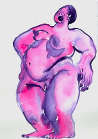 Purple Person Original Watercolour