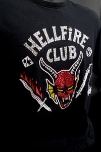 Image 4 of Vintage Hell Fire Club rhinestone T Shirt