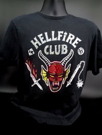 Image 7 of Vintage Hell Fire Club rhinestone T Shirt