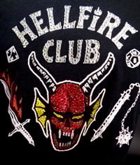Image 5 of Vintage Hell Fire Club rhinestone T Shirt