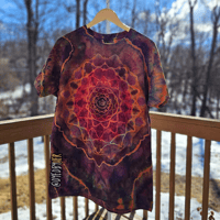 Image 2 of Mandala Ice Dyed Adult (Large) Unisex T-shirt