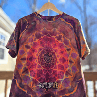 Image 3 of Mandala Ice Dyed Adult (Large) Unisex T-shirt