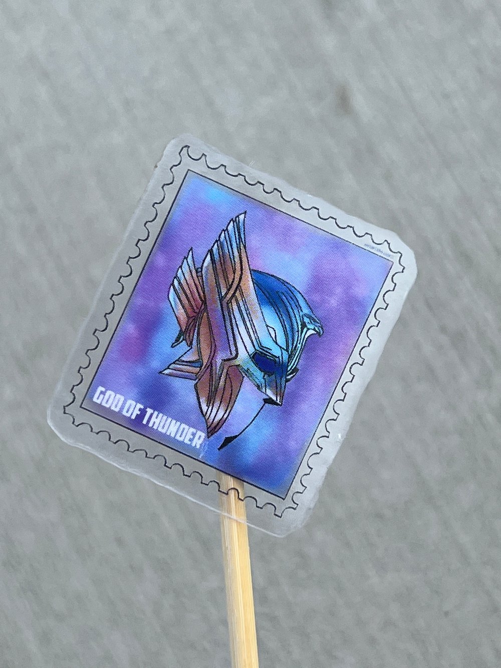 Image of Thor inspired transparent stamp sticker 