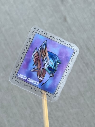 Image of Thor inspired transparent stamp sticker 