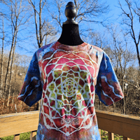 Image 7 of Ice Dyed Mandala Pattern (Med) Adult T-shirt