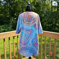 Image 4 of Ice Dyed Paw & Heart Pattern (XL) Adult T-shirt