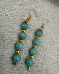 Image 3 of African Jade Crystal Gemstone Earrings