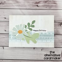 Blue Flower Birthday Card