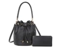 The Bucket Draw String Hobo -Shoulder Bag with Wallet