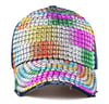 Multi Color Rhinestone Baseball Denim Cap