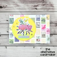 Australian Stamps and Nativer flowers - Birthday Card