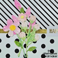 Image 2 of Pink Watercolour Flowers - Birthday Card