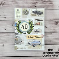 40th Birthday Card - Transport themed