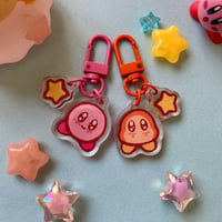 Image 1 of kirb waddle dee linking charms