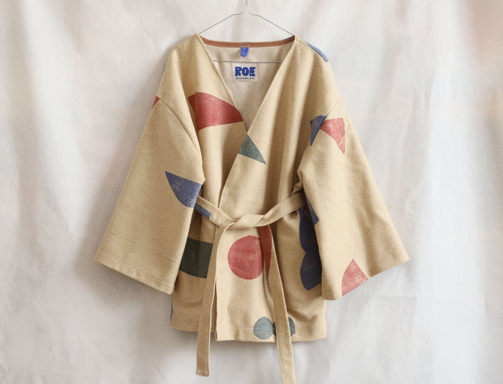 Image of WOOL KIMONO-JACKET WITH SHAPES