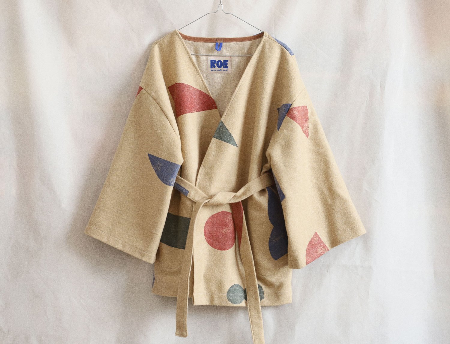 Image of WOOL KIMONO-JACKET WITH SHAPES