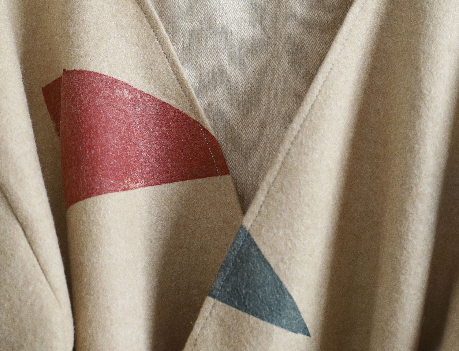 Image of WOOL KIMONO-JACKET WITH SHAPES