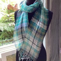 Image 1 of Narrow Linen Lace Scarf