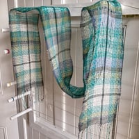 Image 2 of Narrow Linen Lace Scarf