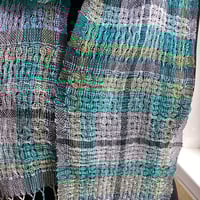 Image 4 of Narrow Linen Lace Scarf