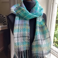 Image 3 of Narrow Linen Lace Scarf
