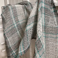 Image 3 of Silver Lace handwoven scarf