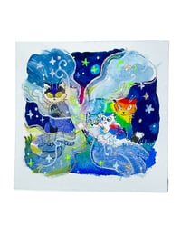Image 1 of A6 carré - Protect trans kids - illustration originale