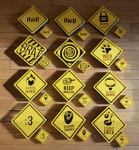 Image 5 of 3D yellow hazard signs - Mini