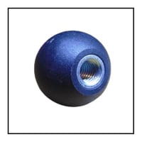 Image 1 of Ball Cabinet Knob Black Finish Plastic with Threaded Stud or Threaded Hole