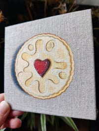 Image 4 of 'Jammie Dodger' Original mini oil painting
