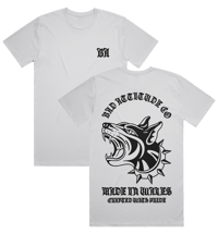 'DOG' T-SHIRT (WHITE HEATHER)