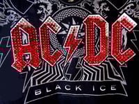 Image 13 of Vintage AC DC T shirts, upcycled, hand custom rhinestoned logos