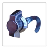 Image 1 of Compartment Cupboard Catch Latch Quarter Turn 1/4 Non Locking Black or Chrome