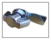 Image 2 of Compartment Cupboard Catch Latch Quarter Turn 1/4 Non Locking Black or Chrome