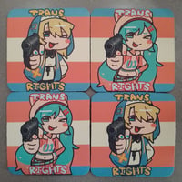 trans rights!!! coasters