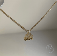 Golden Elephant Rhinestone Necklace 