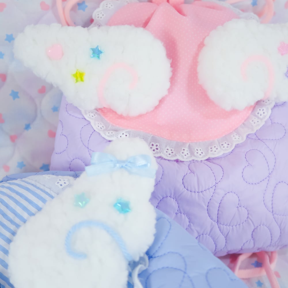 Angel Drawstring Backpack: Blue