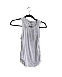 LA MADE WHITE RIBBED TANK TOP (S)