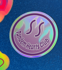 Tandem Hearts Club Smilie 3-inch Holographic Sticker