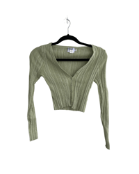 PRINCESS POLLY GREEN CARDIGAN (S/M)