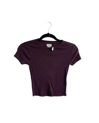 BDG BROWN RIBBED TSHIRT (XS)