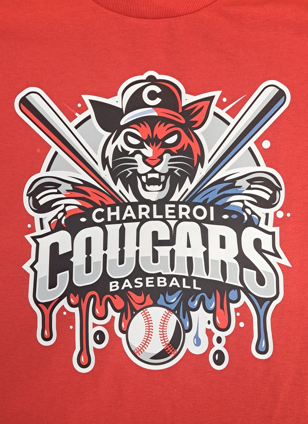 Charleroi Baseball-Drippy Hat Cougar-Hoodie