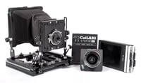 Image 1 of Stenopeika Hyper MKII Advanced 4X5 camera w/ 90mm + 150mm lenses +holders +FILM #0125