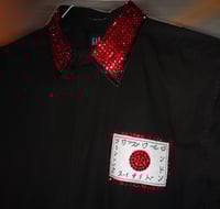 Image 2 of Stretch GAP shirt with La Rocka Rising Sun decals