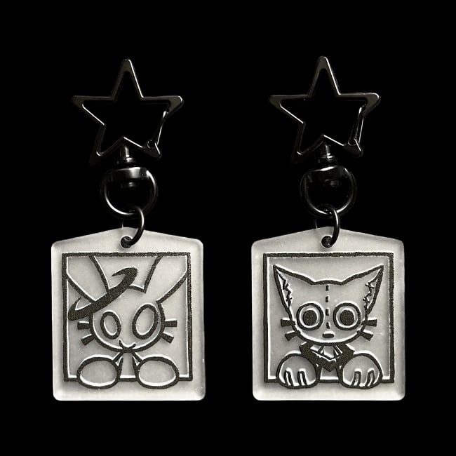 CAT AND BUNNY KEYCHAINS
